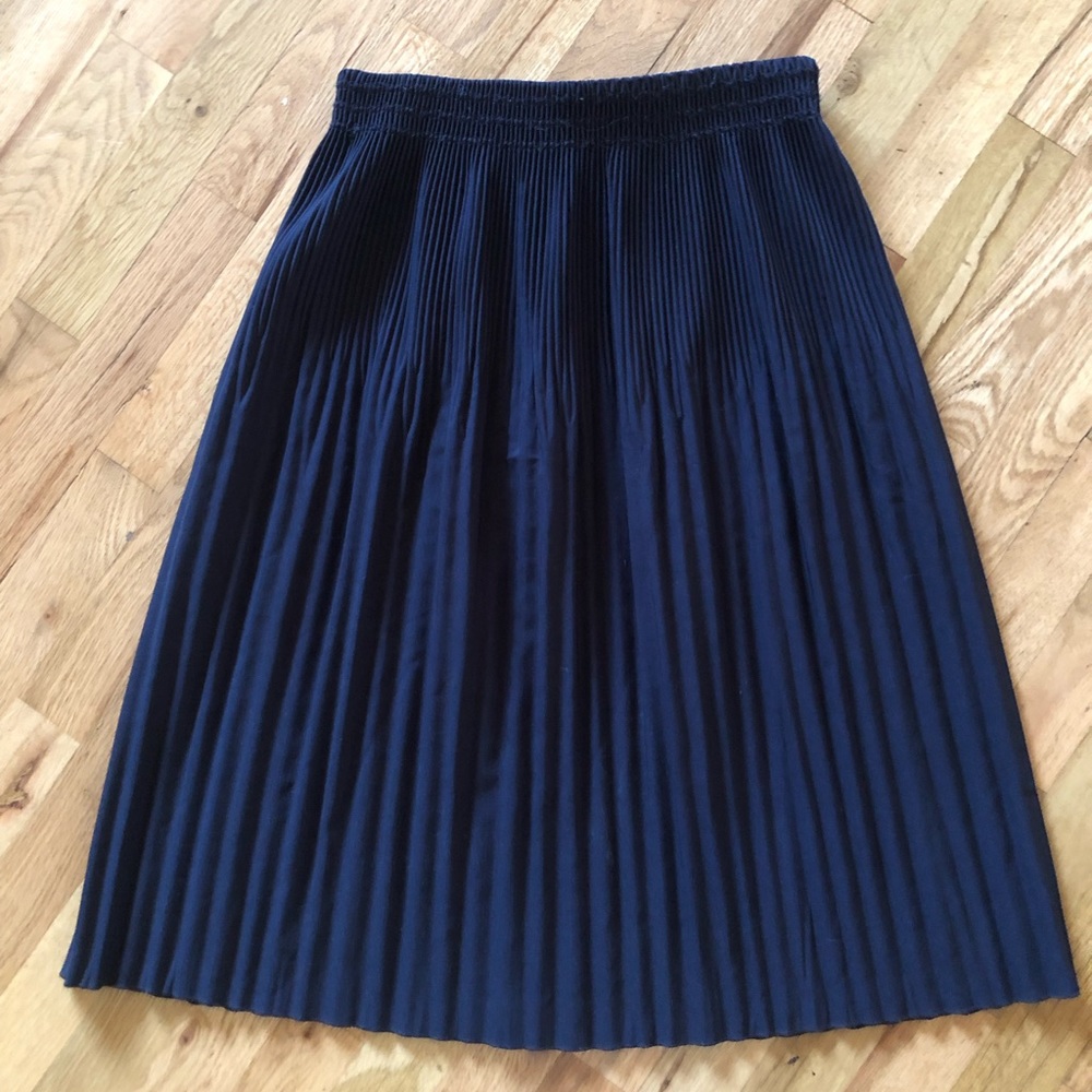 Zara Pleated Navy Skirt